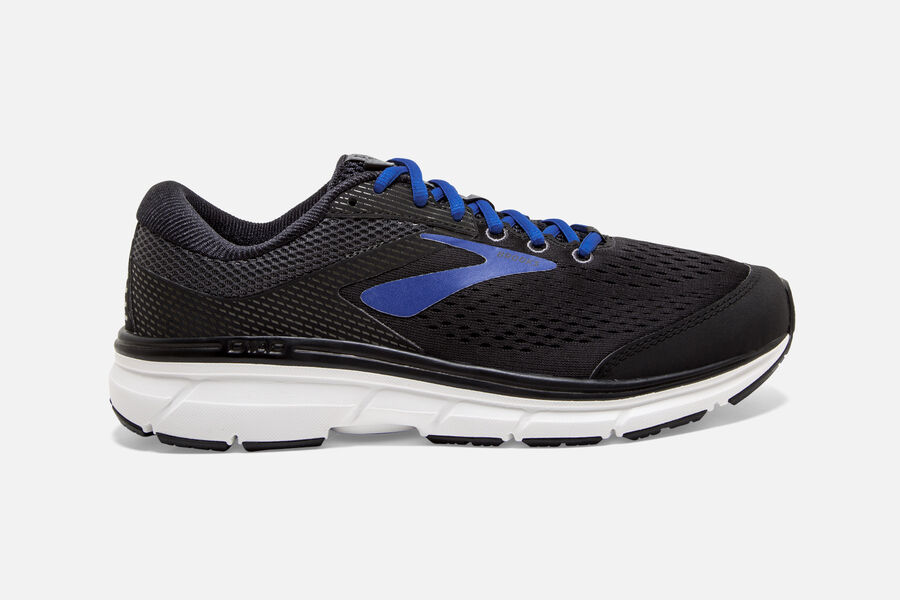 Brooks Dyad 10 Mens Australia - Road Running Shoes - Black/Blue (064-FMLDH)